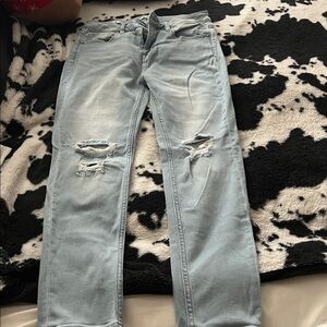 Vigoss Light Blue Distressed Boyfriend Jeans